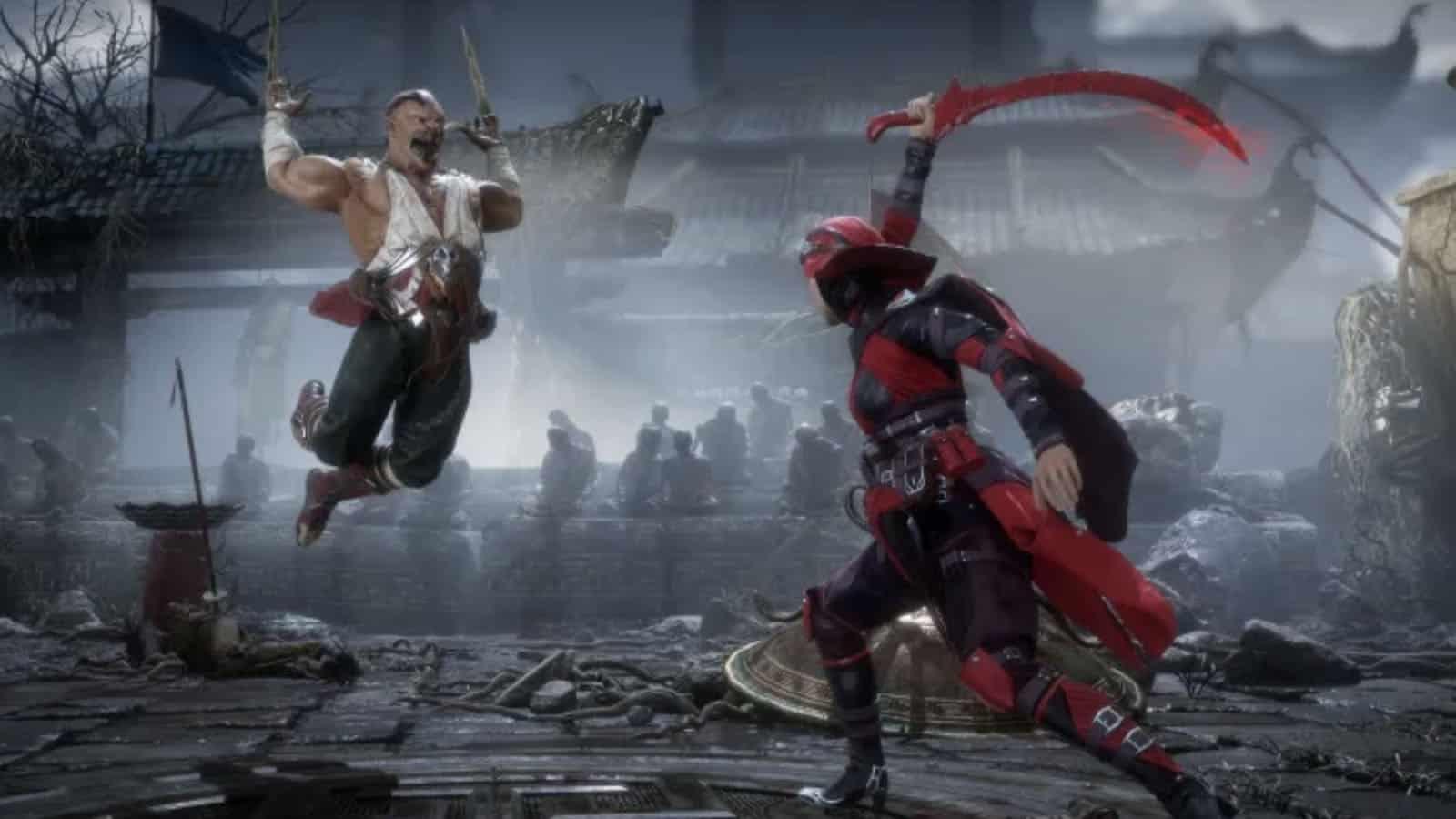 Baraka faces off against Skarlet in Mortal Kombat 11