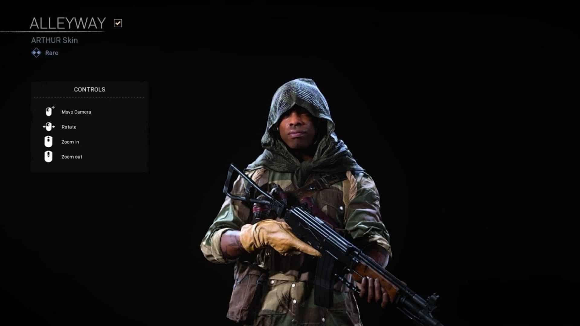 cod vanguard arthur kingsley operator menu screen