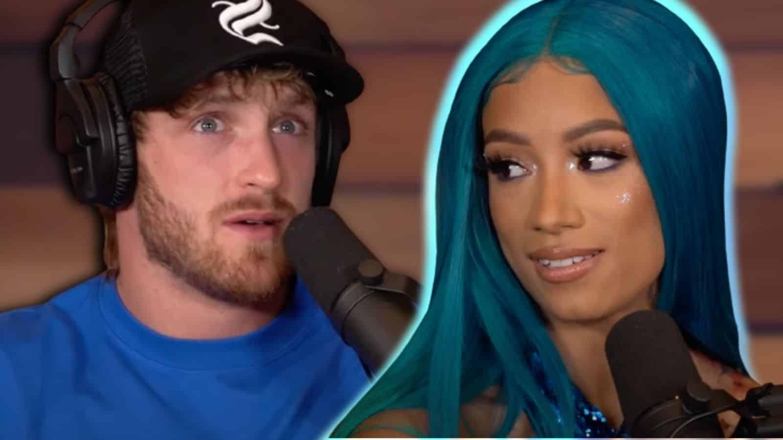 sasha banks and logan paul on impaulsive podcast