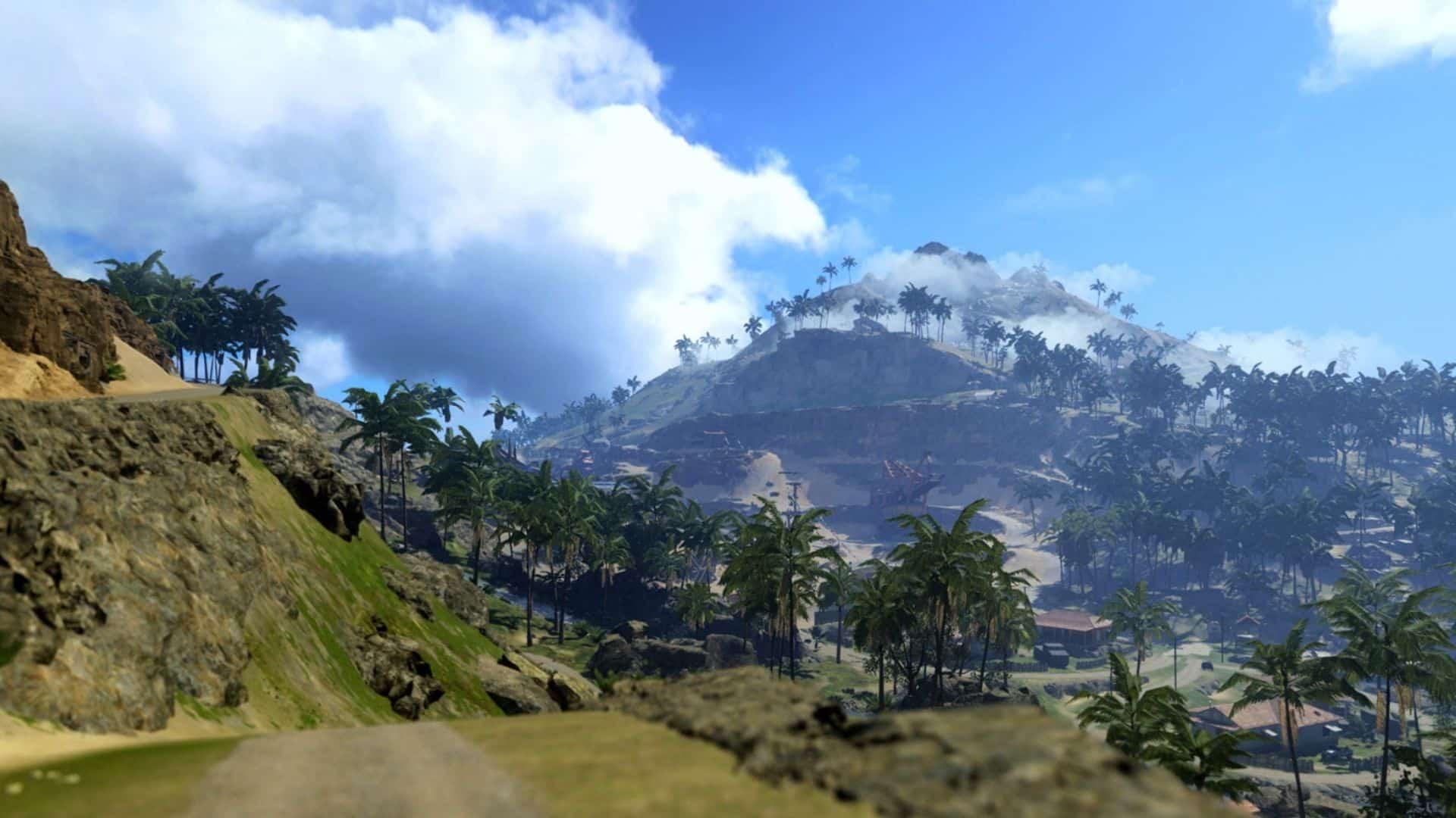 screenshot of warzone pacific caldera map