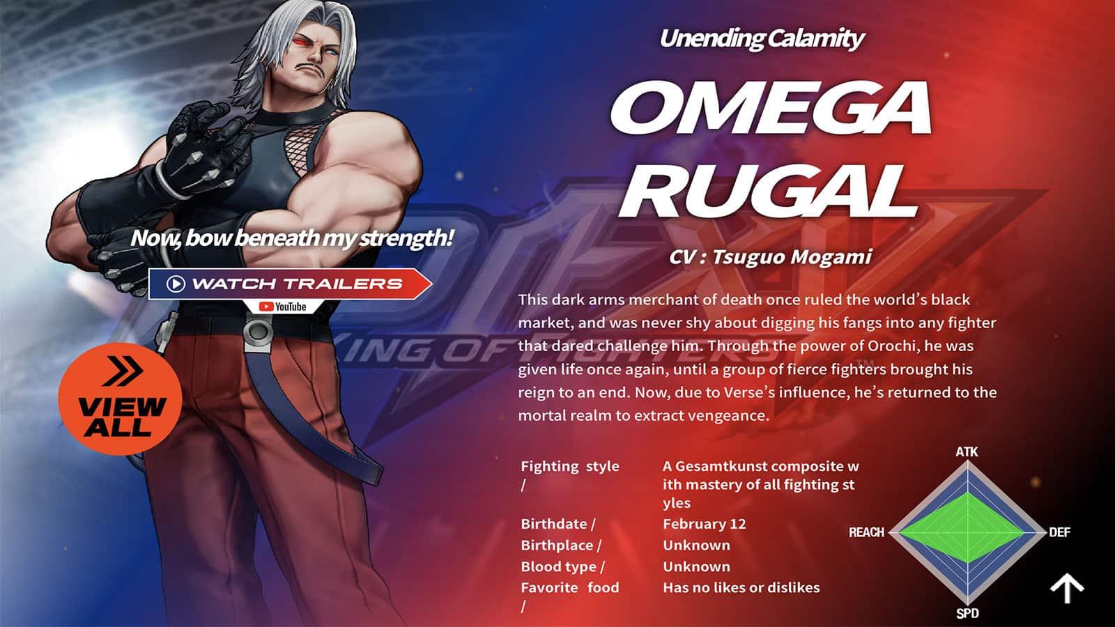 Omega Rugal in King of Fighters 15