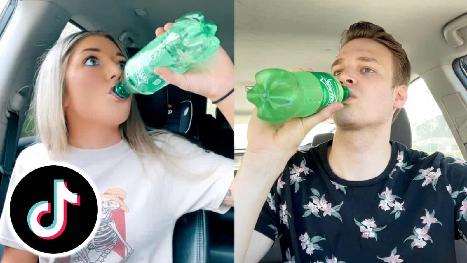 TikTok users doing the Sprite challenge