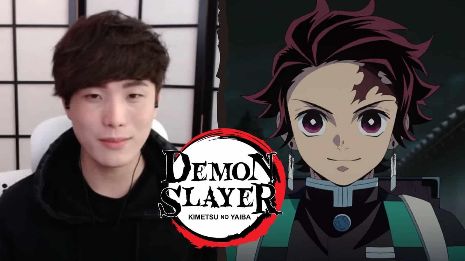 Sykkuno and Tanjiro from Demon Slayer