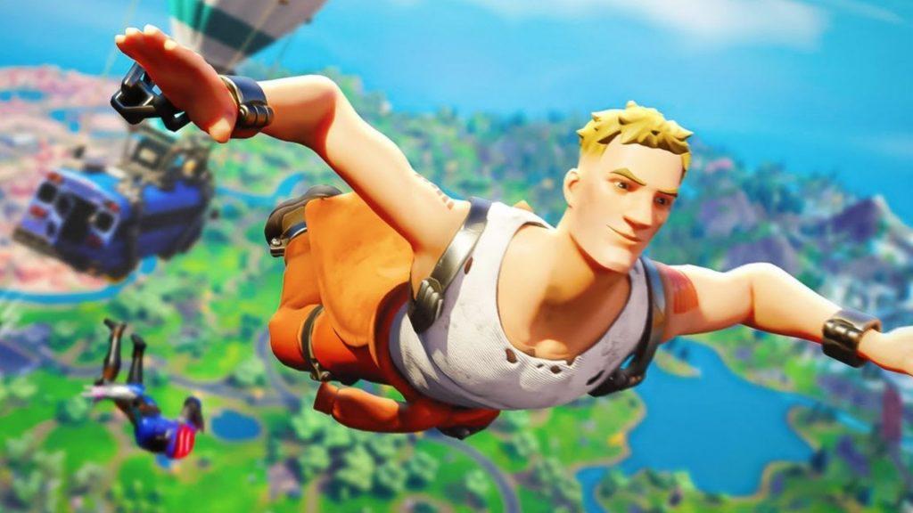 jonesy dropping into fortnite map