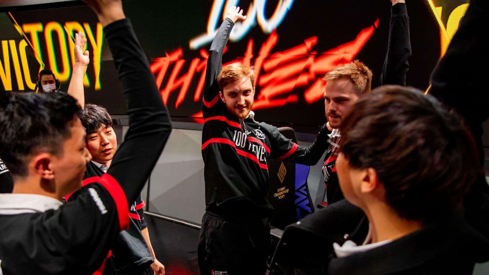 Image still of 100 Thieves LoL team