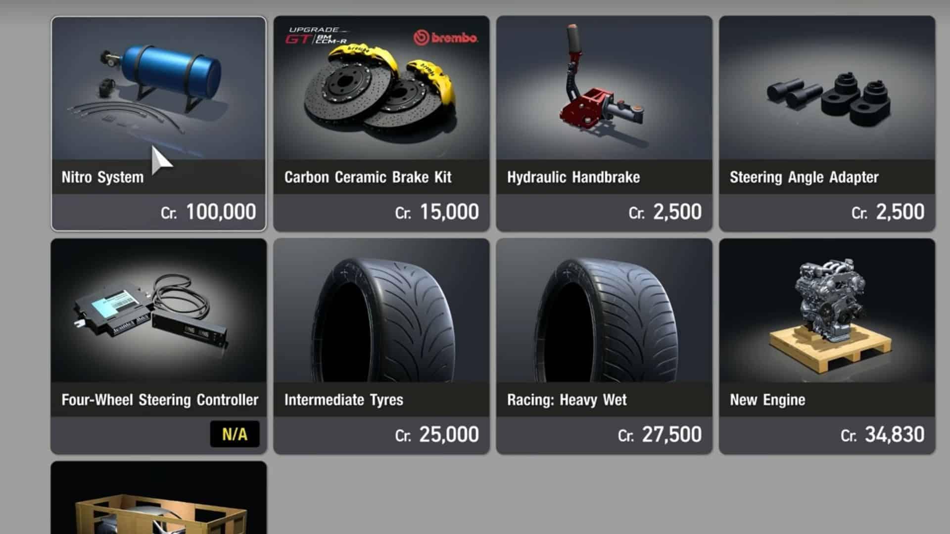 gran turismo 7 tuning shop