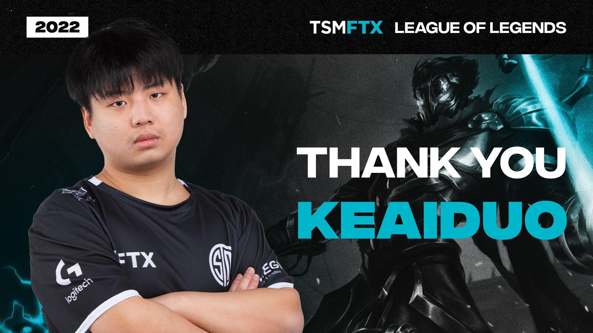 TSM graphic for Keaiduo leaving the org