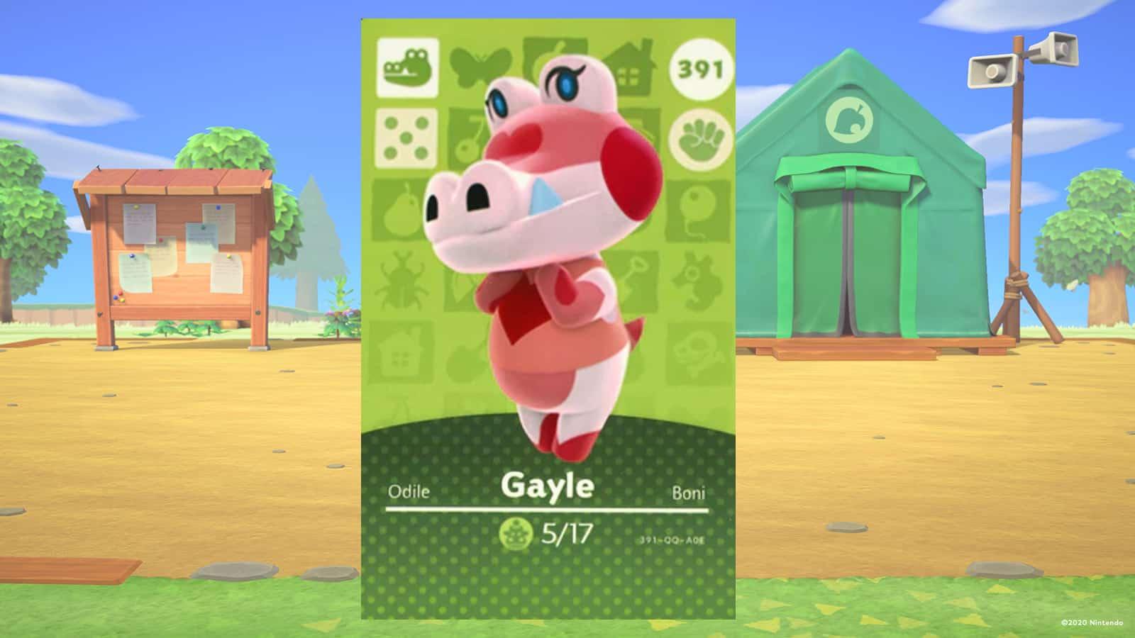 Gayle amiibo animal crossing