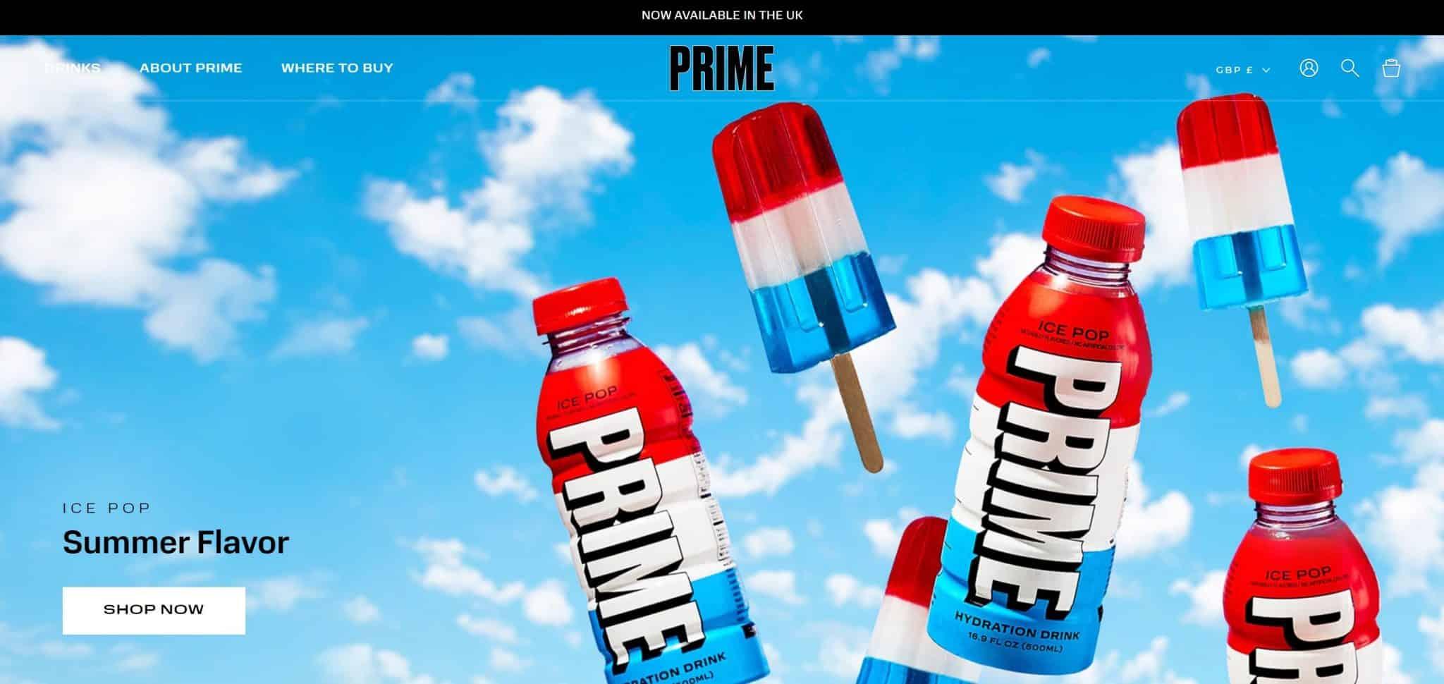 DrinkPrime UK site