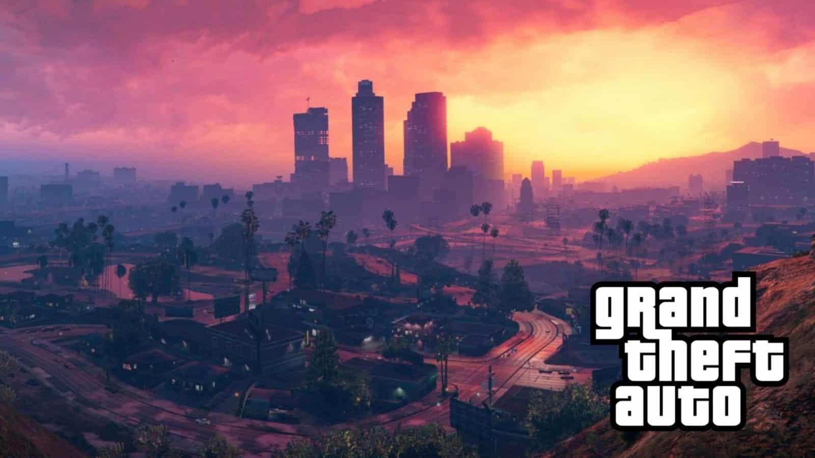 backdrop of los santos city in grand theft auto 5