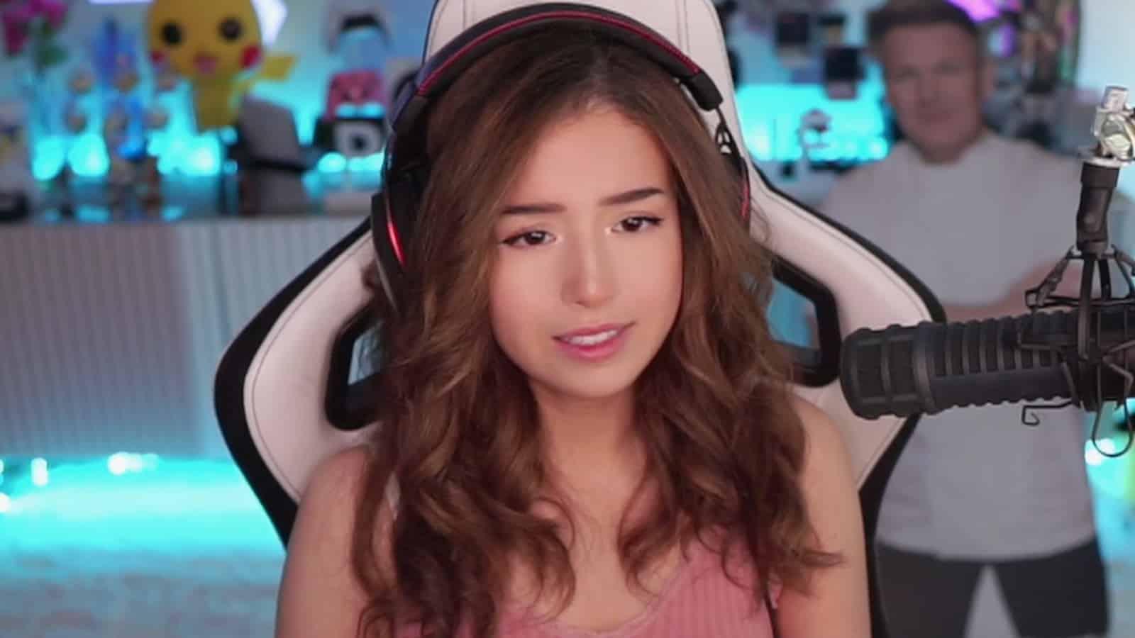 Pokimane talking on Twitch