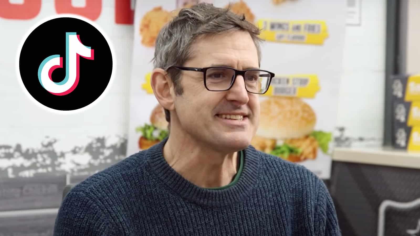 Louis Theroux next to the TikTok logo