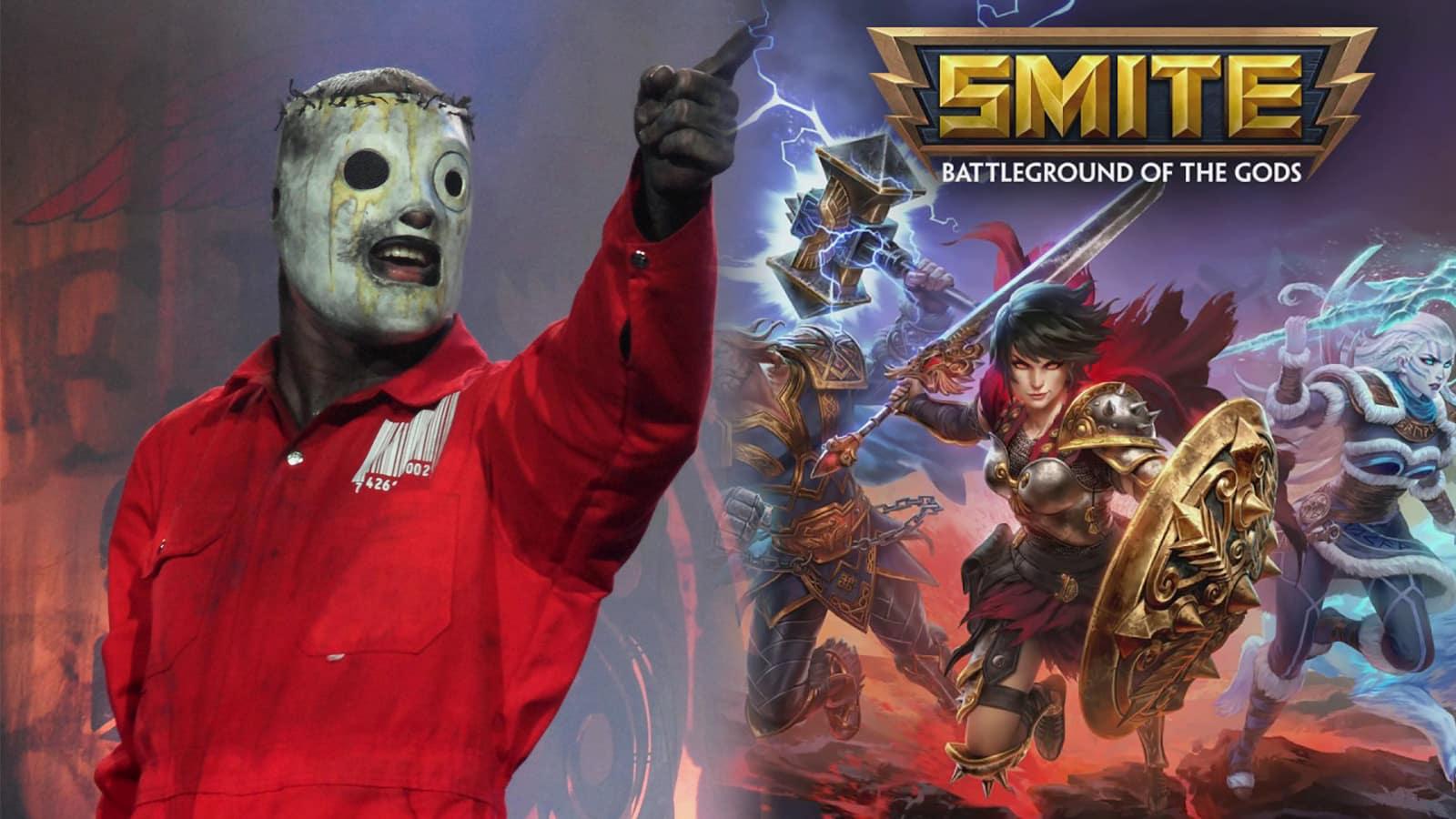 Slipknot Corey Taylor with Smite logo