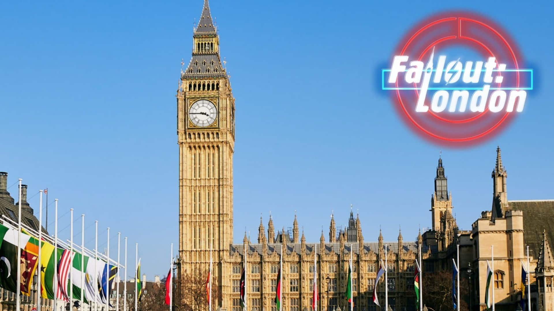 london big ben monument with fallout london logo