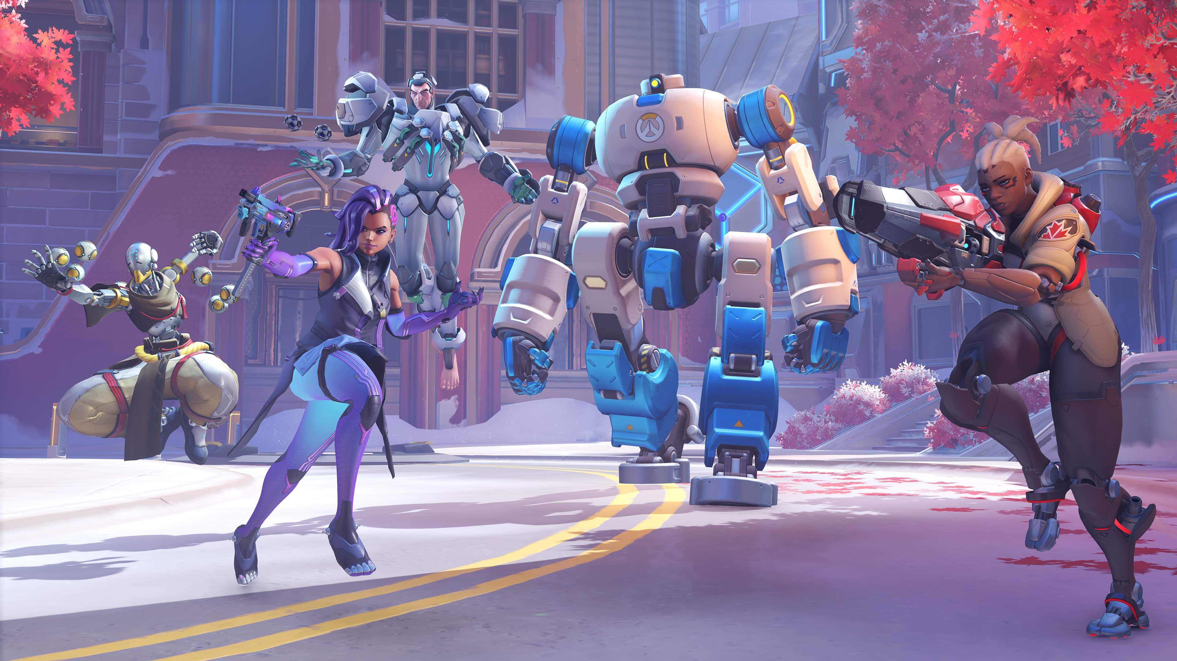 overwatch 2 push mode zenyatta sombra sojourn and sigma on Toronto map