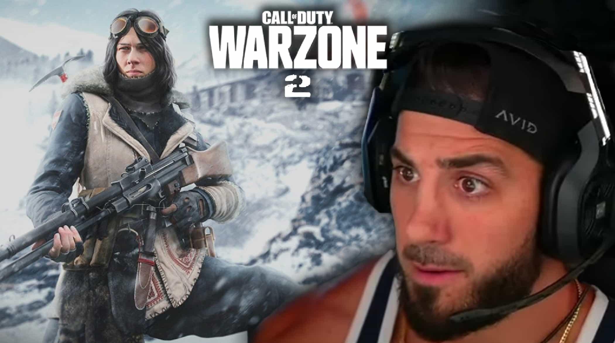 Warzone 2 art next to NICKMERCS