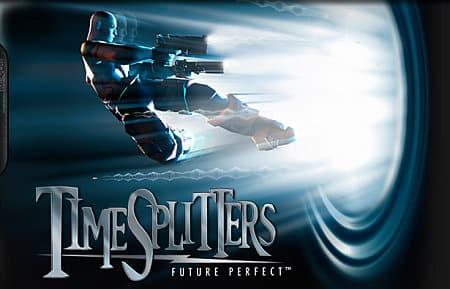 TimeSplitters Cortez shooting into a portal