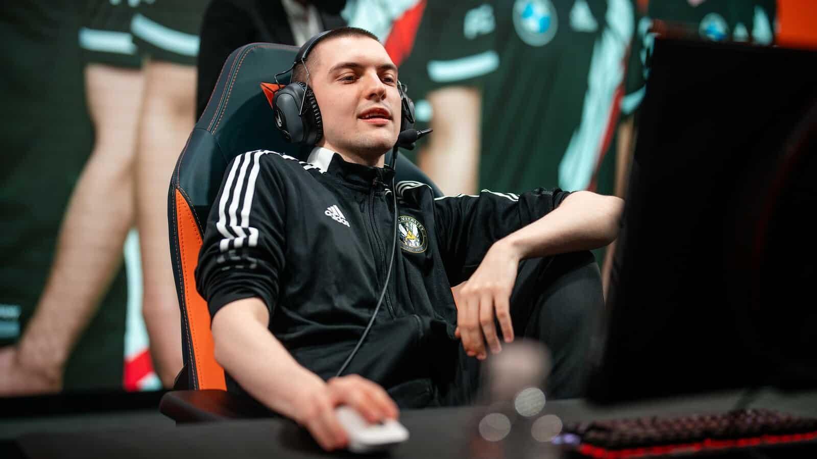 Selfmade on the LEC stage in a Vitality zip up