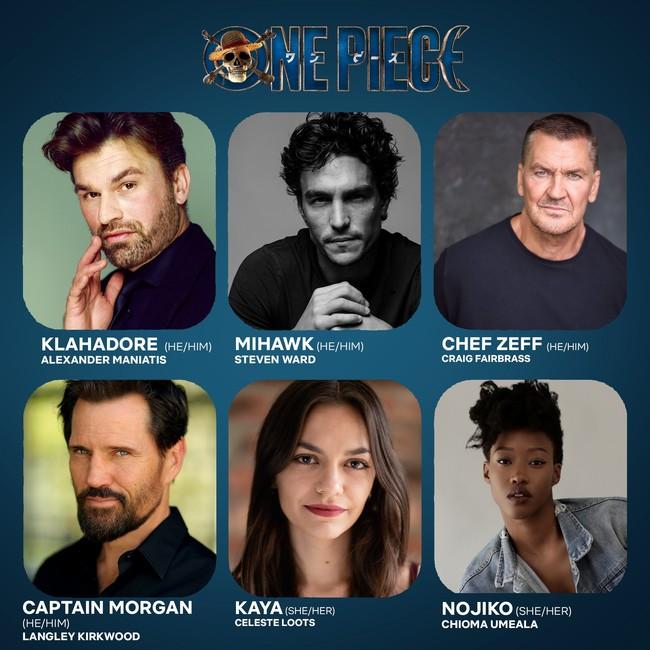 an image of 6 actors for the One piece casting announcement