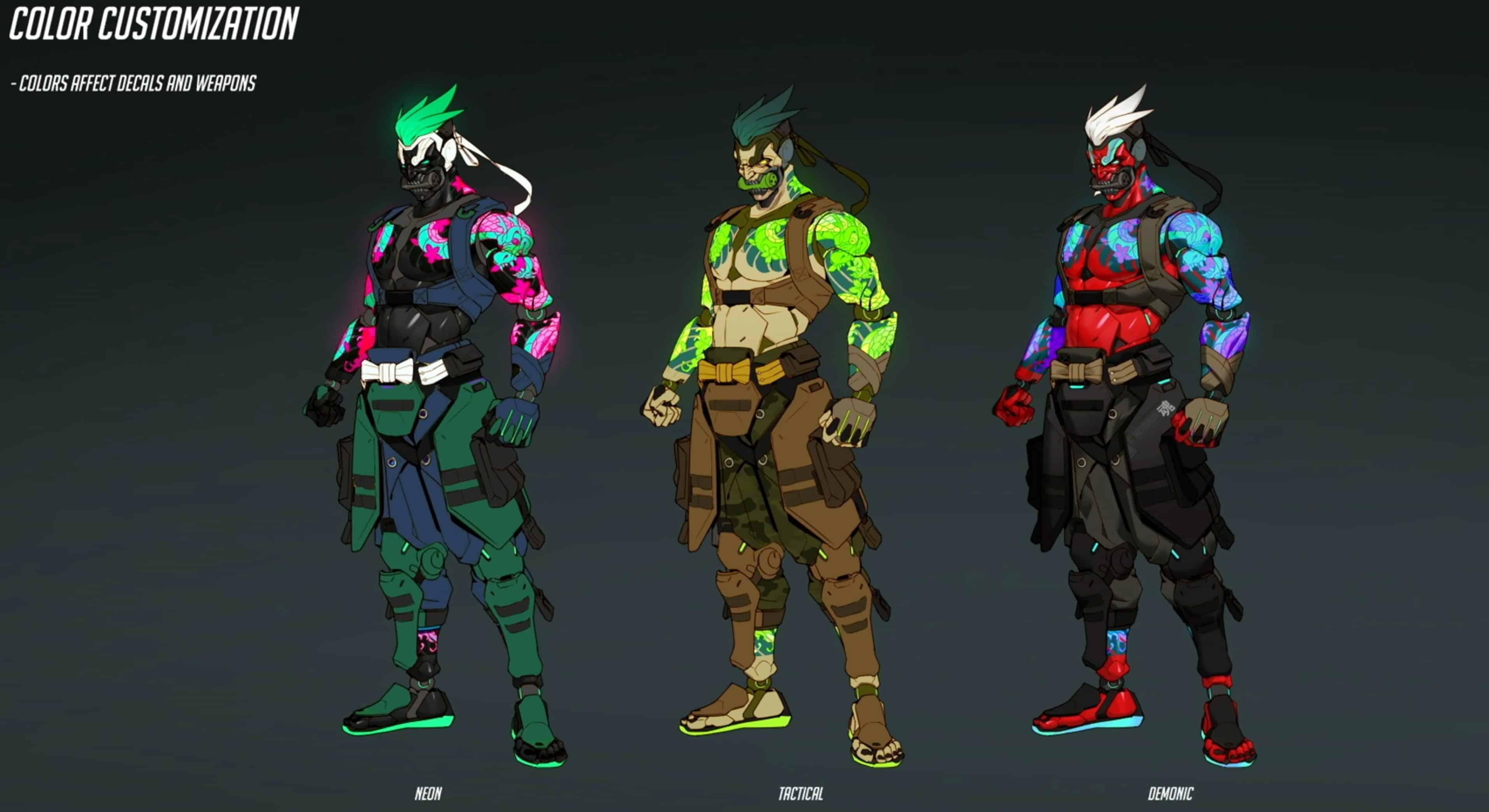 Genji Mythic skin concept art in Overwatch 2