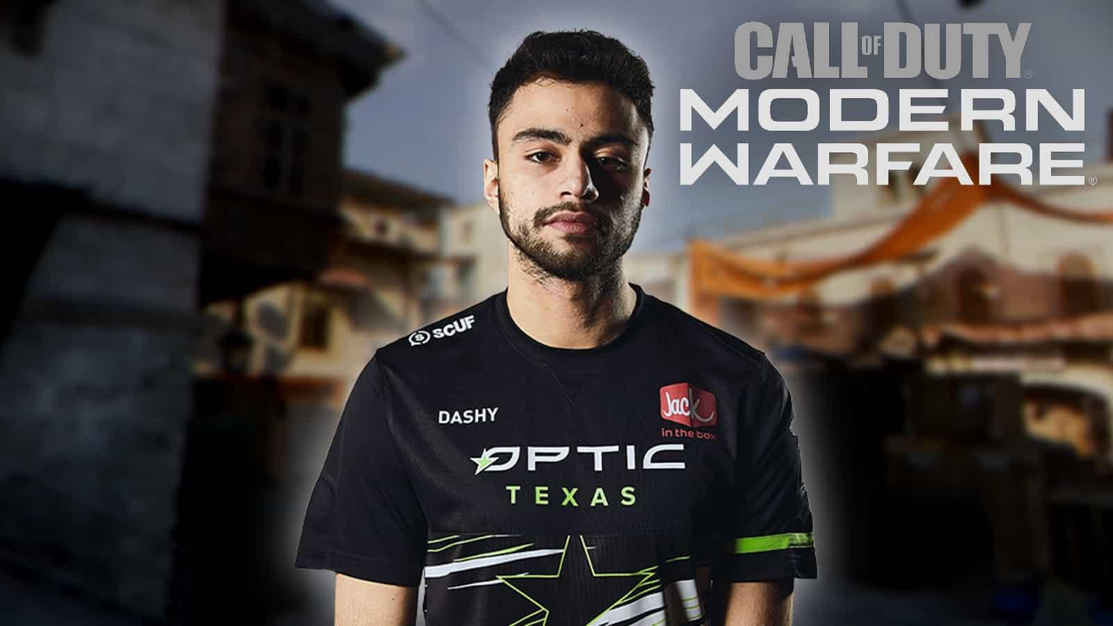 Dashy over blurred picture of Rammaza from Modern Warfare 2019