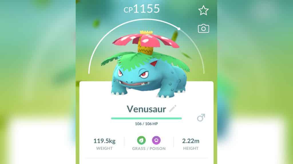 Pokemon GO Venusaur CP