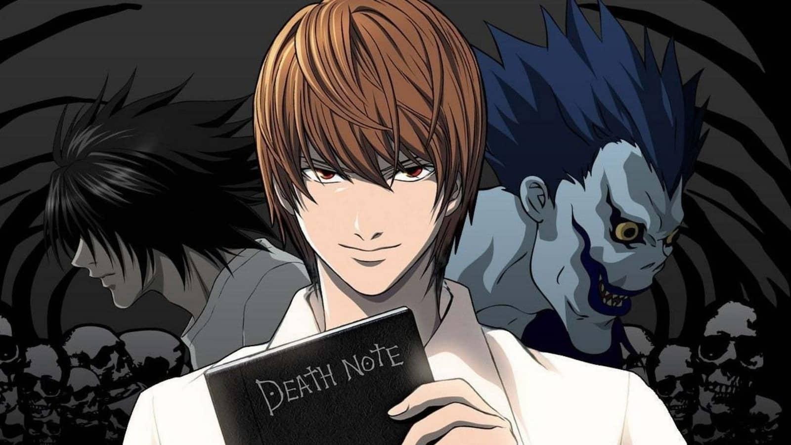 Death note image of light and L and Ryuk