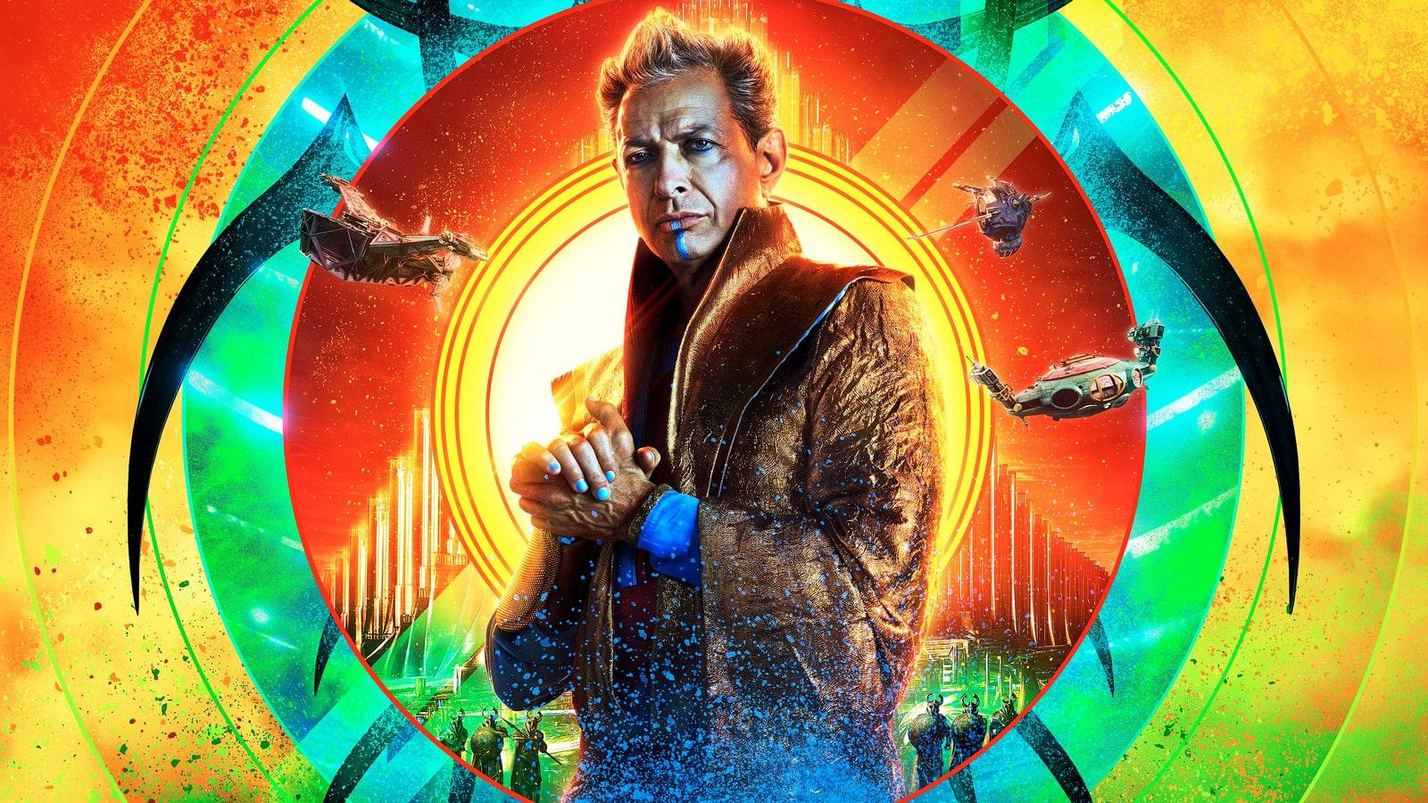 Jeff goldblum as the grandmaster in thor