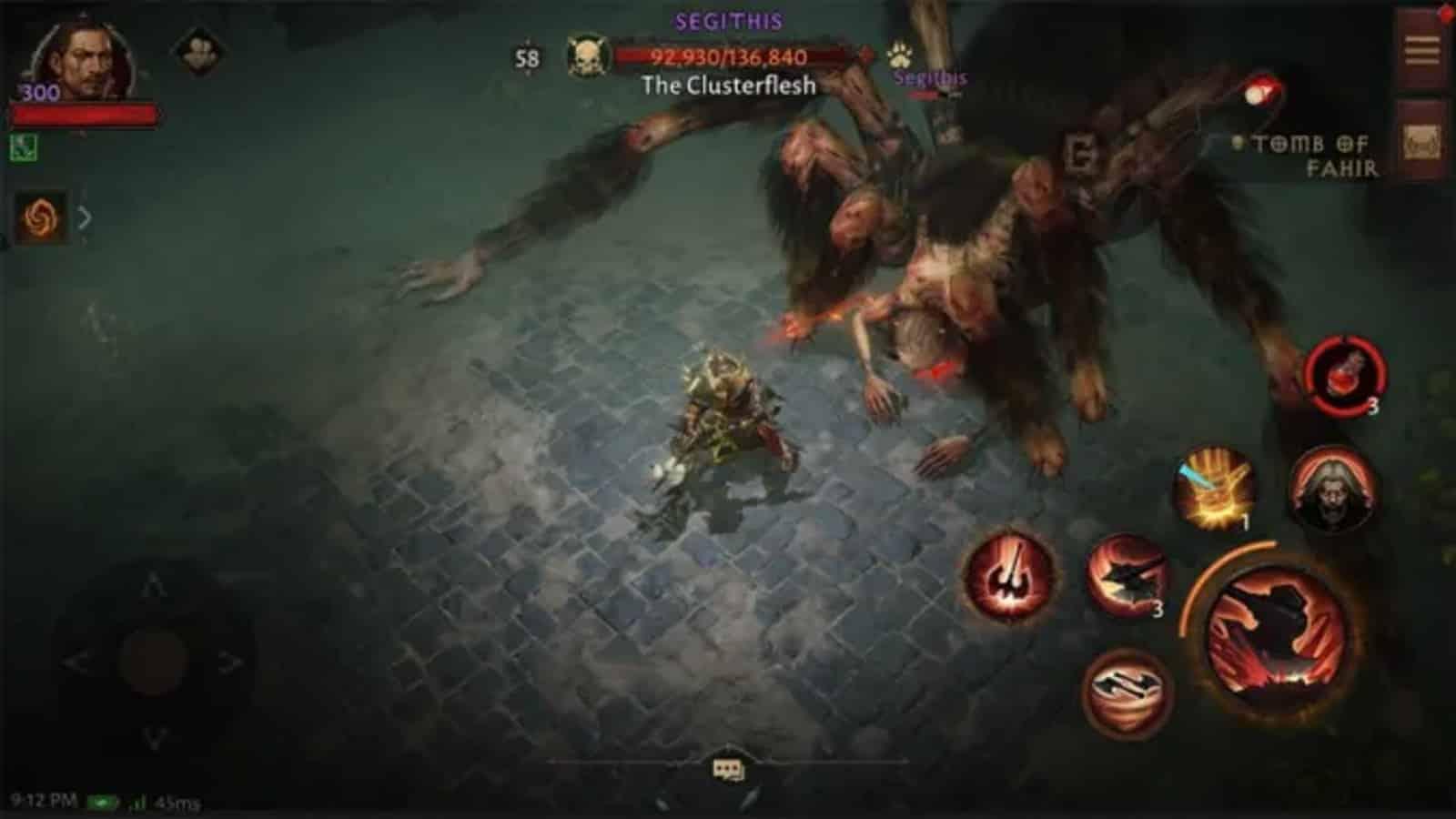 Diablo Immortal Barbarian gameplay