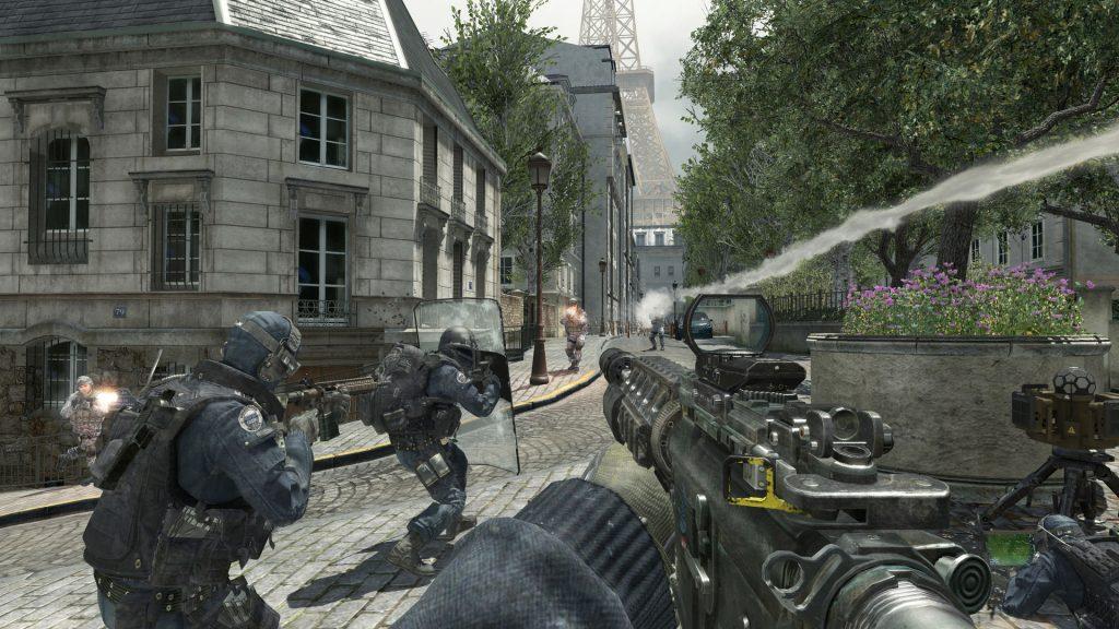 COD MW3 campaign mission with Riot Shield on Resistance map