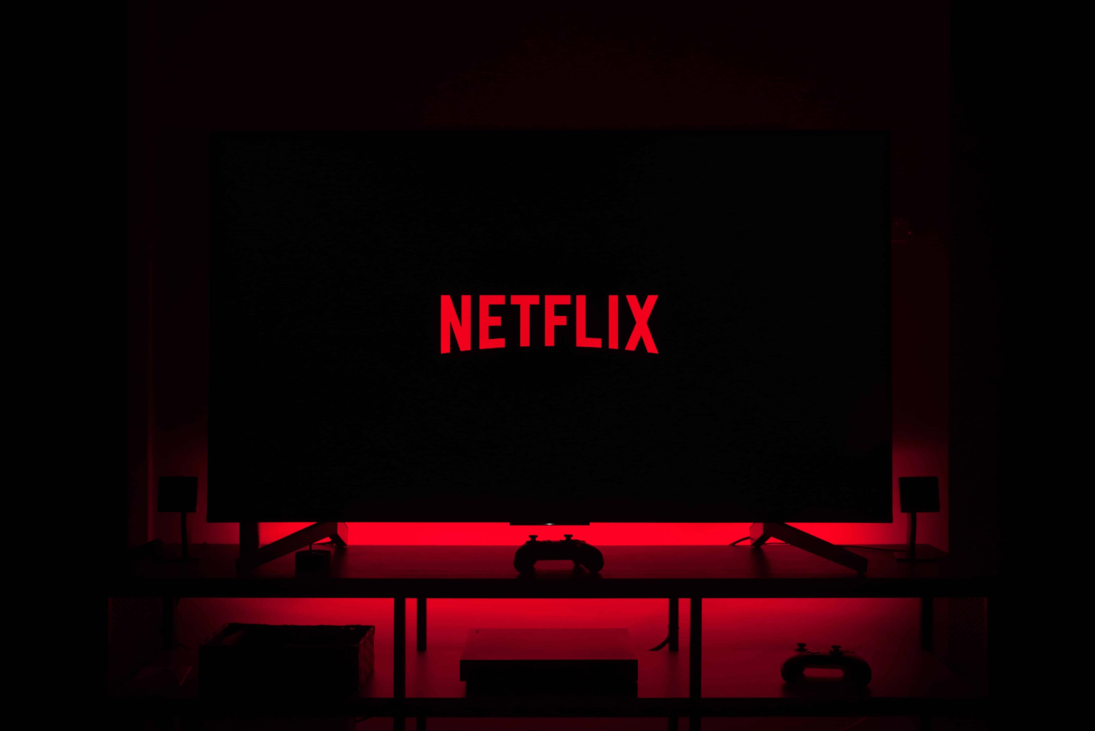 Netflix logo on TV