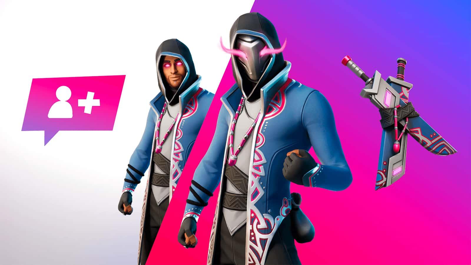 Xander skin appearing in the Fortnite Refer A Friend scheme