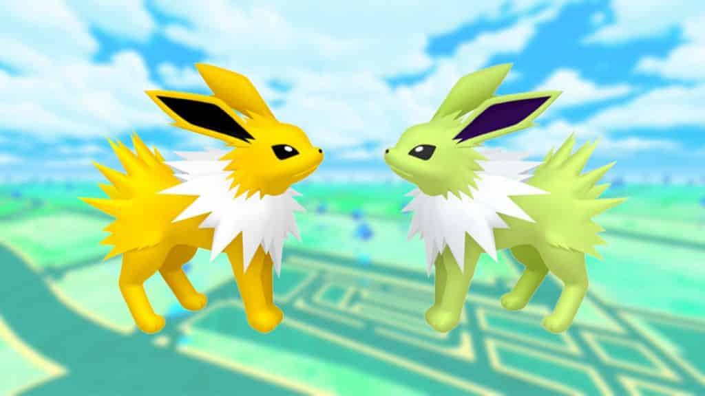 Shiny Eevee evolution Jolteon