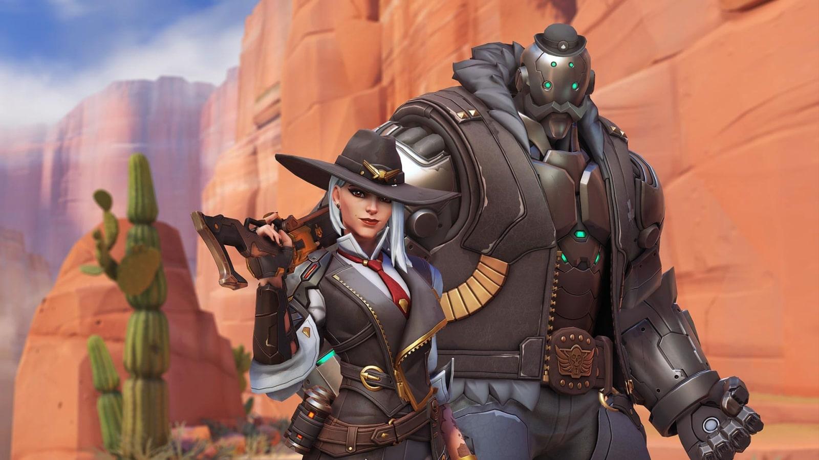 overwatch ashe and BOB cosplay