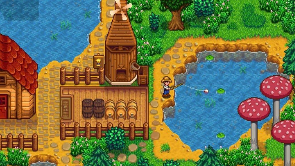 Fishing in Stardew Valley