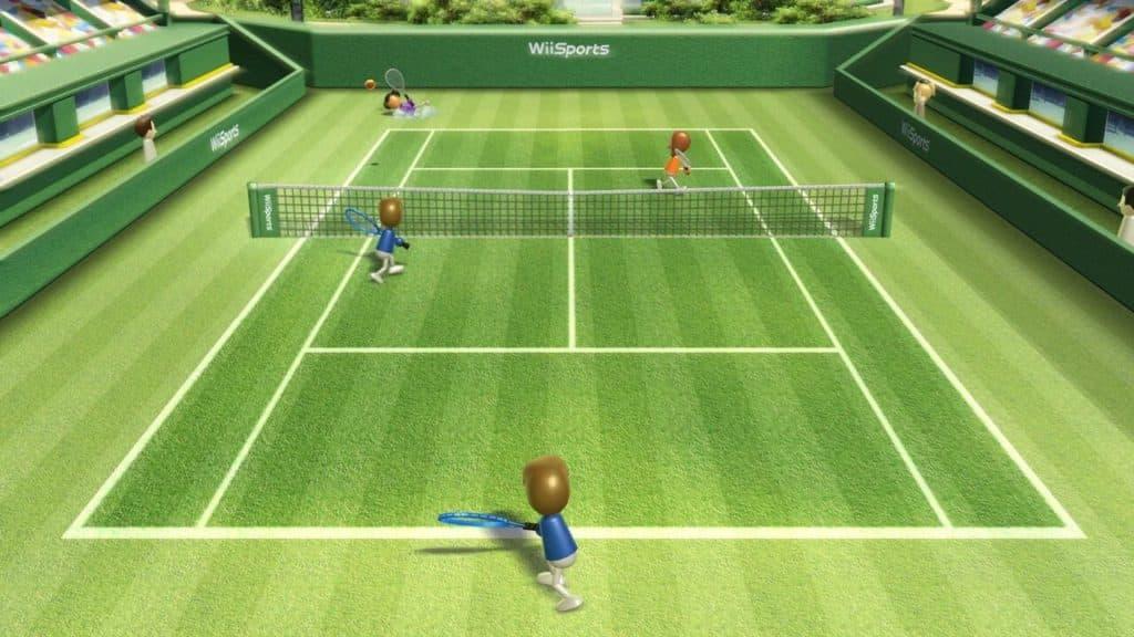 miis playing tennis in wii sports