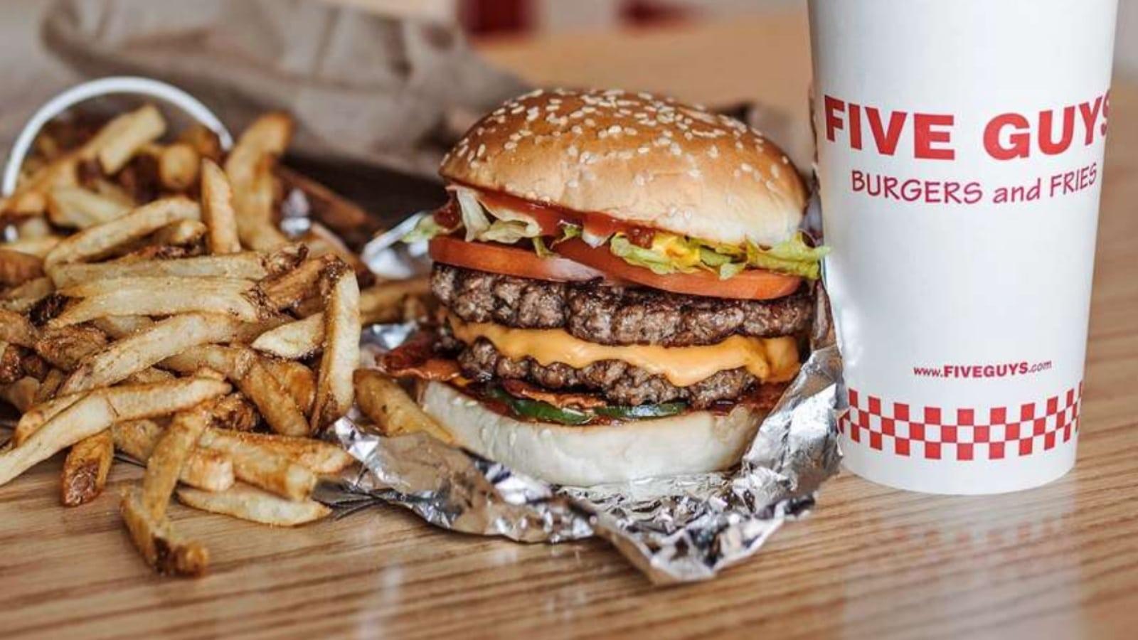 five guys cheeseburger