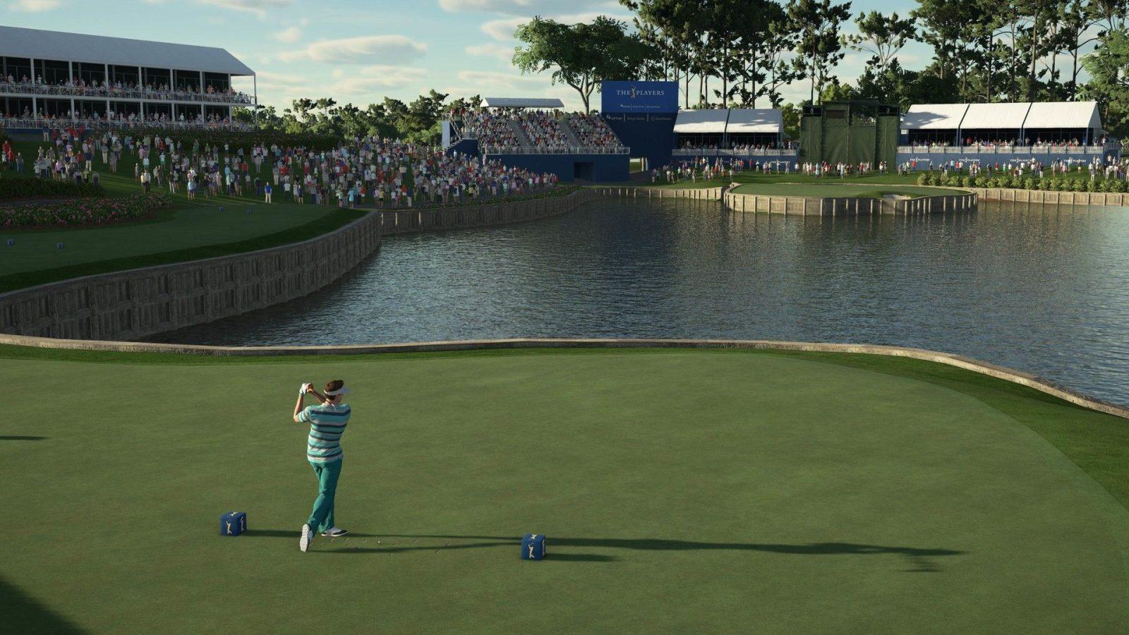 player hitting a shot in pga tour 2k23