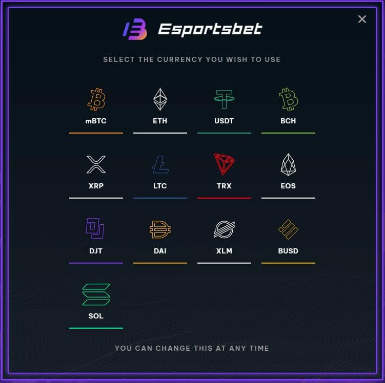 EsportsBet cryptocurrency