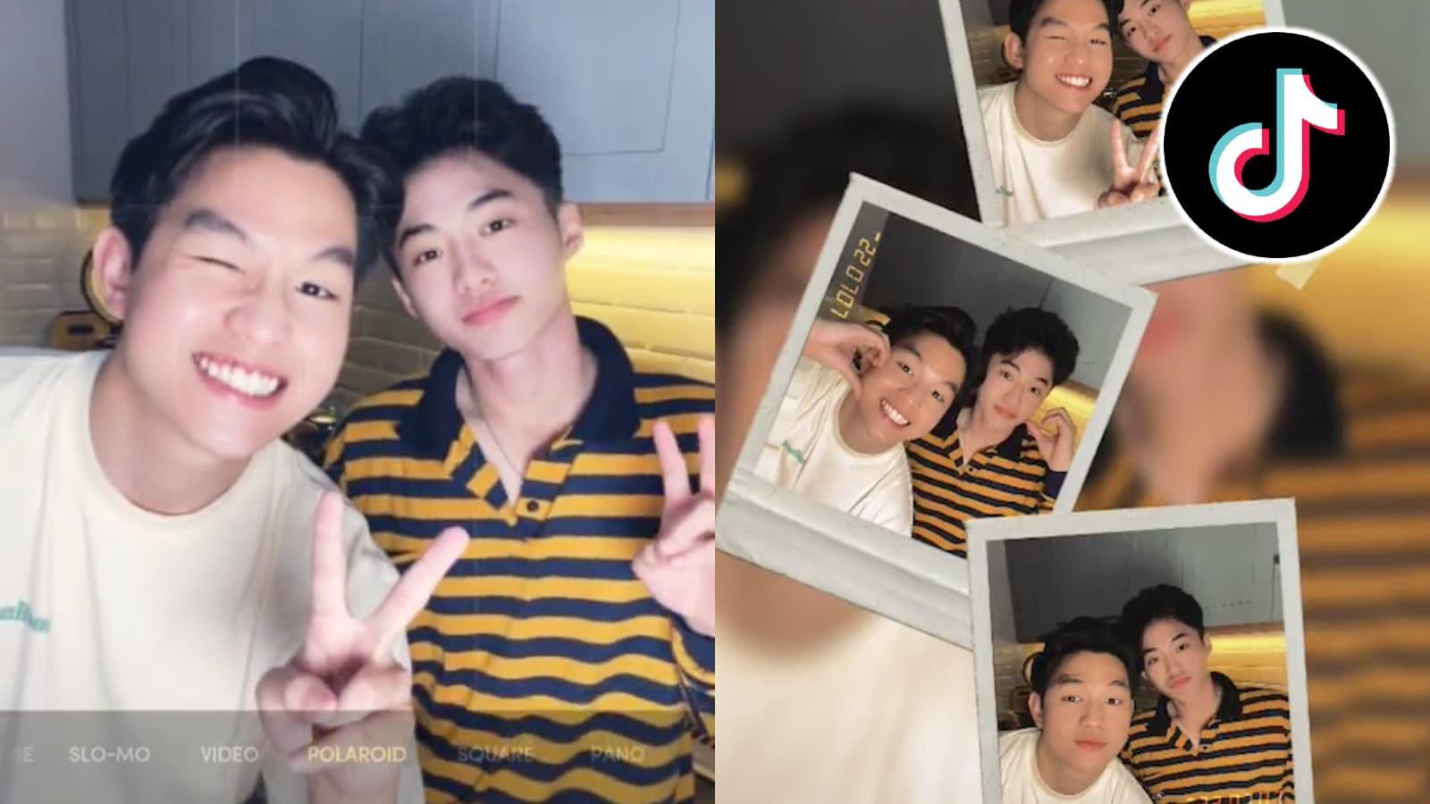 Users try out the polaroid filter on TikTok