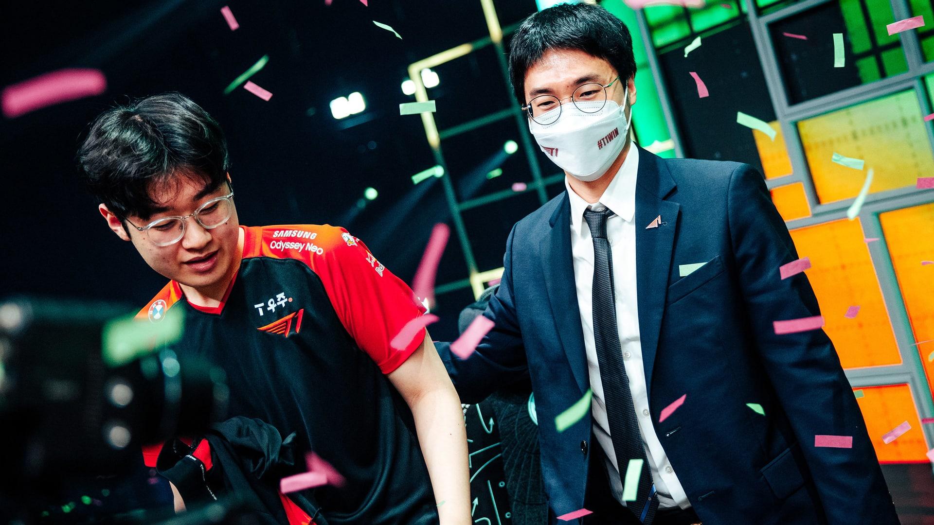 Polt and Zeus from T1 at MSI 2022