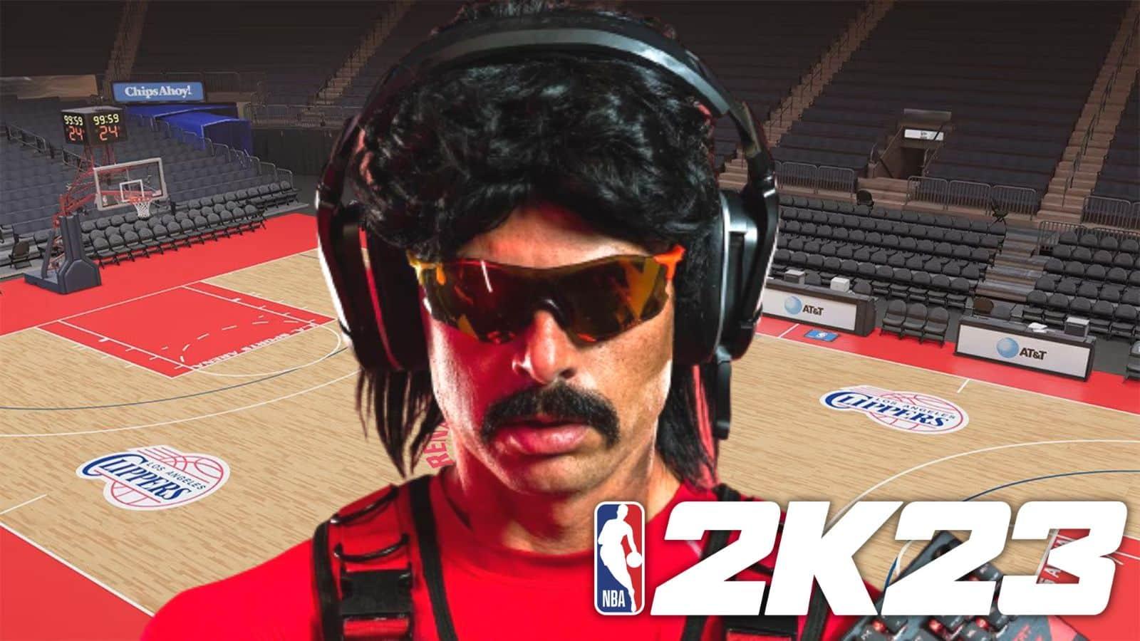 dr disrespect nba 2k23 basketball header