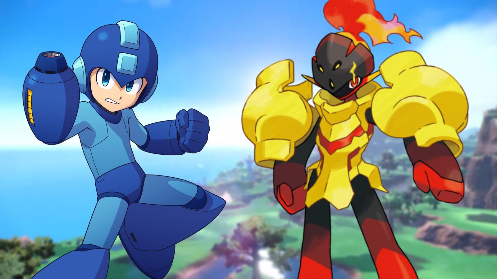 pokemon scarlet violet armorouge and mega man header