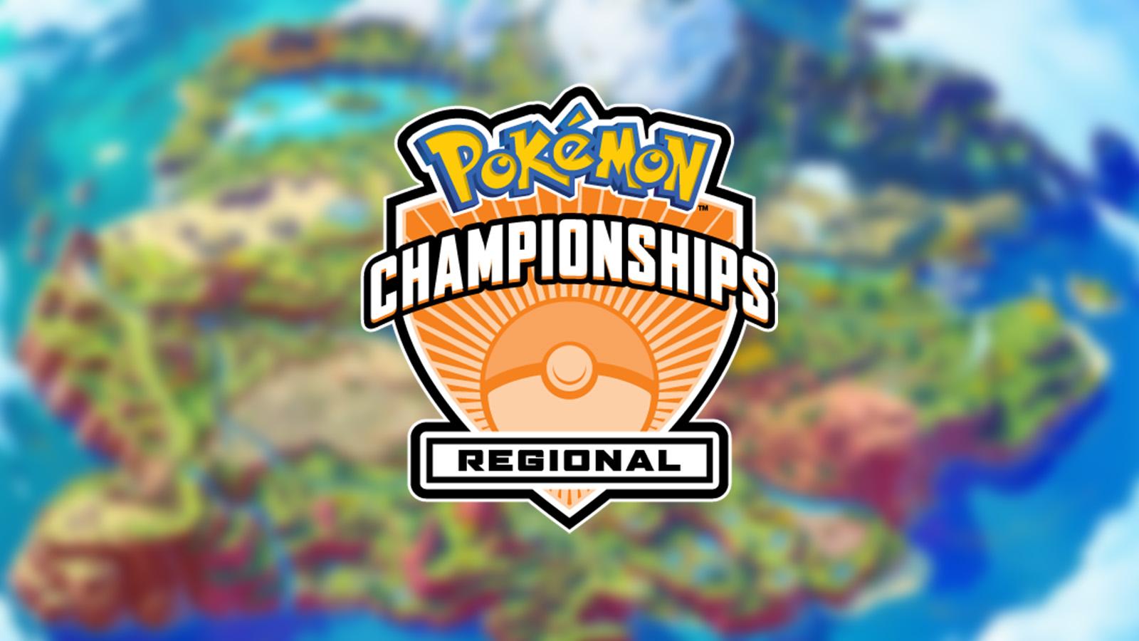 Pokemon Go regionals logo on top of blurred paldea background