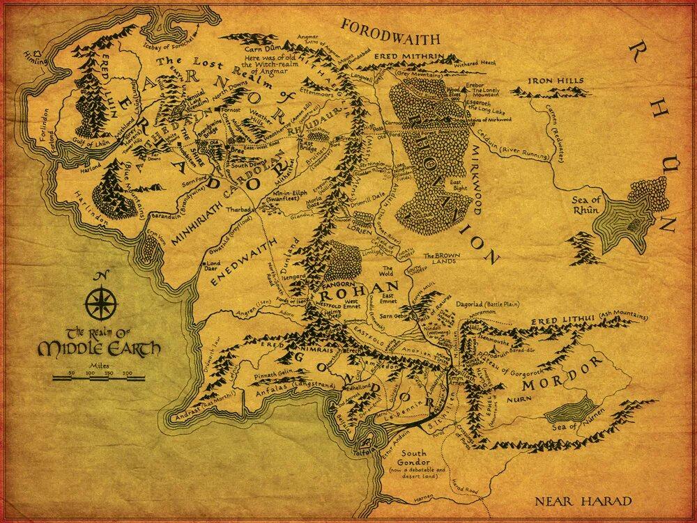 A map of Middle-earth 