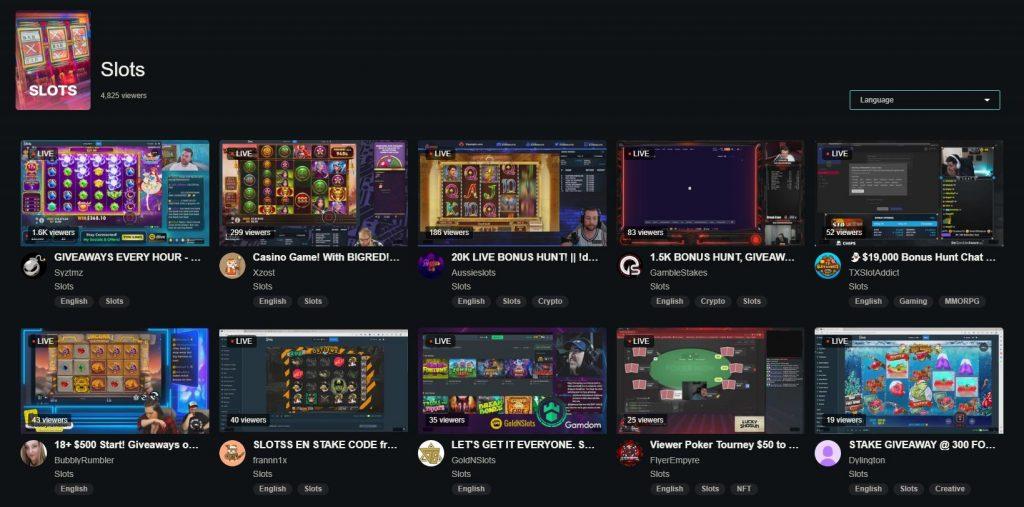 DLive slots streams