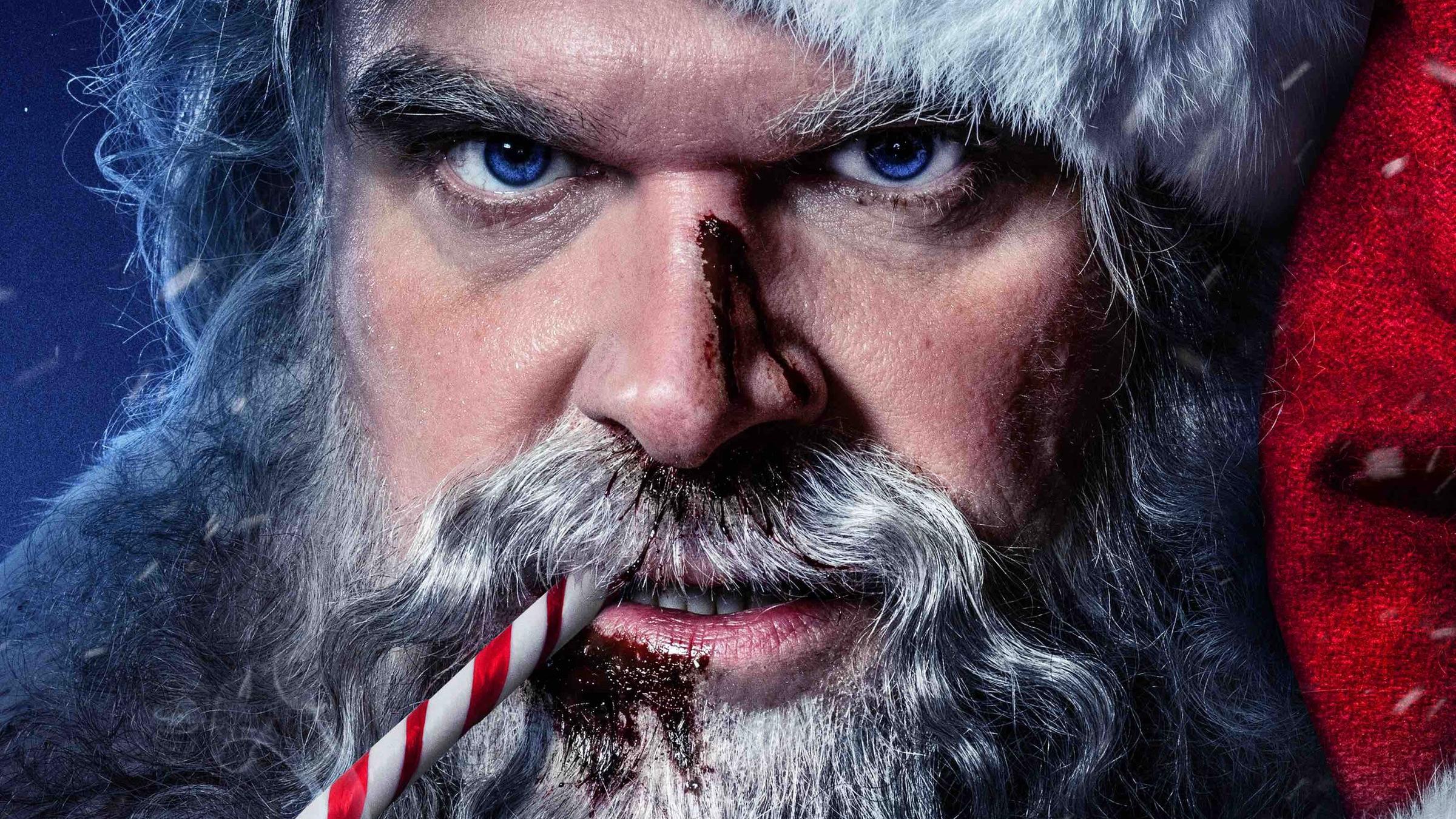 David Harbour as Santa Claus in Violent Night.