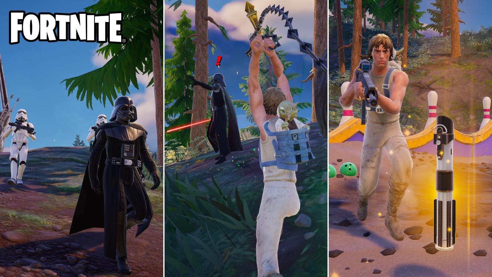 Battling Darth Vader in Fortnite Chapter 5