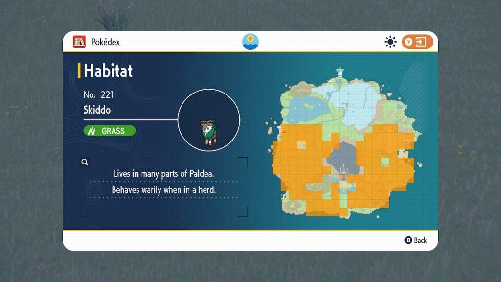 pokemon scarlet violet skiddo locations