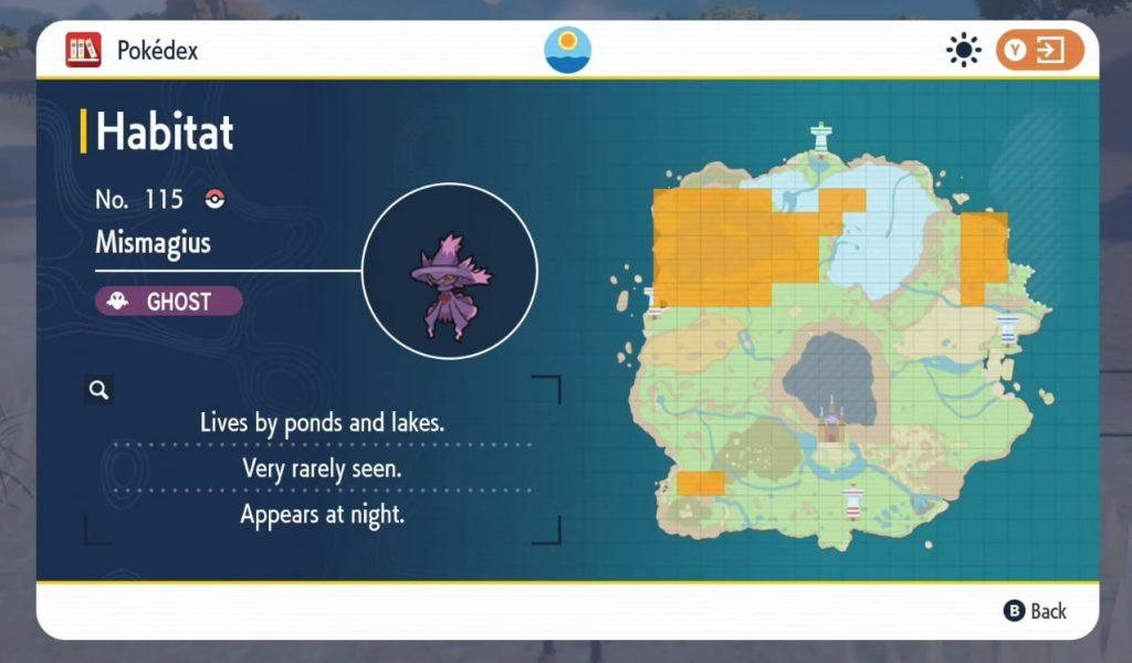 Mismagius location pokemon scarlet violet